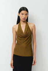 Encore Halter Top - SHERRY OCHRE
