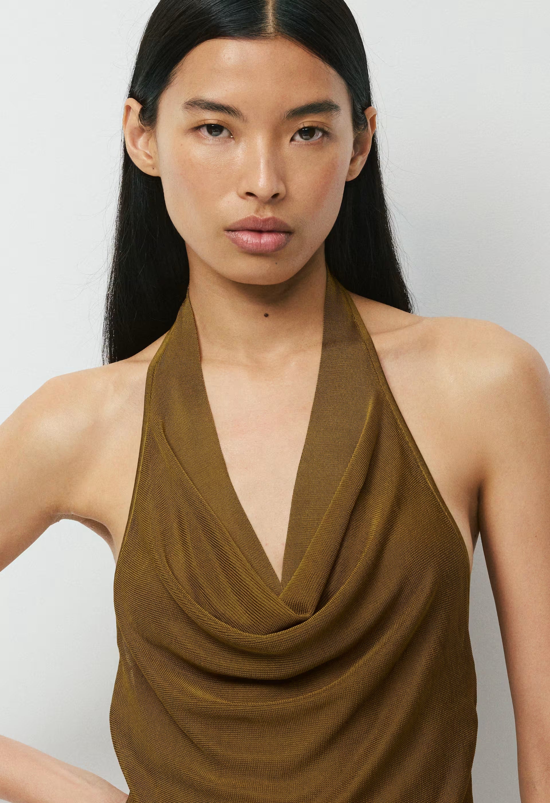 Encore Halter Top - SHERRY OCHRE