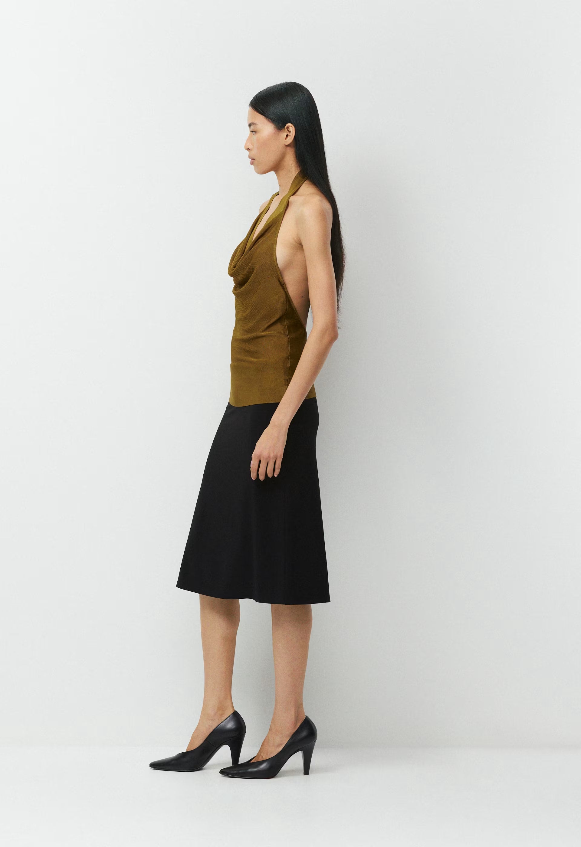 Encore Halter Top - SHERRY OCHRE