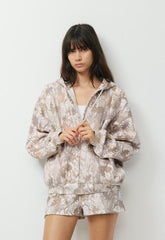 Cozy Sweatfleece Mega Zip Hoodie - FLUENT TAUP NATURESCAP