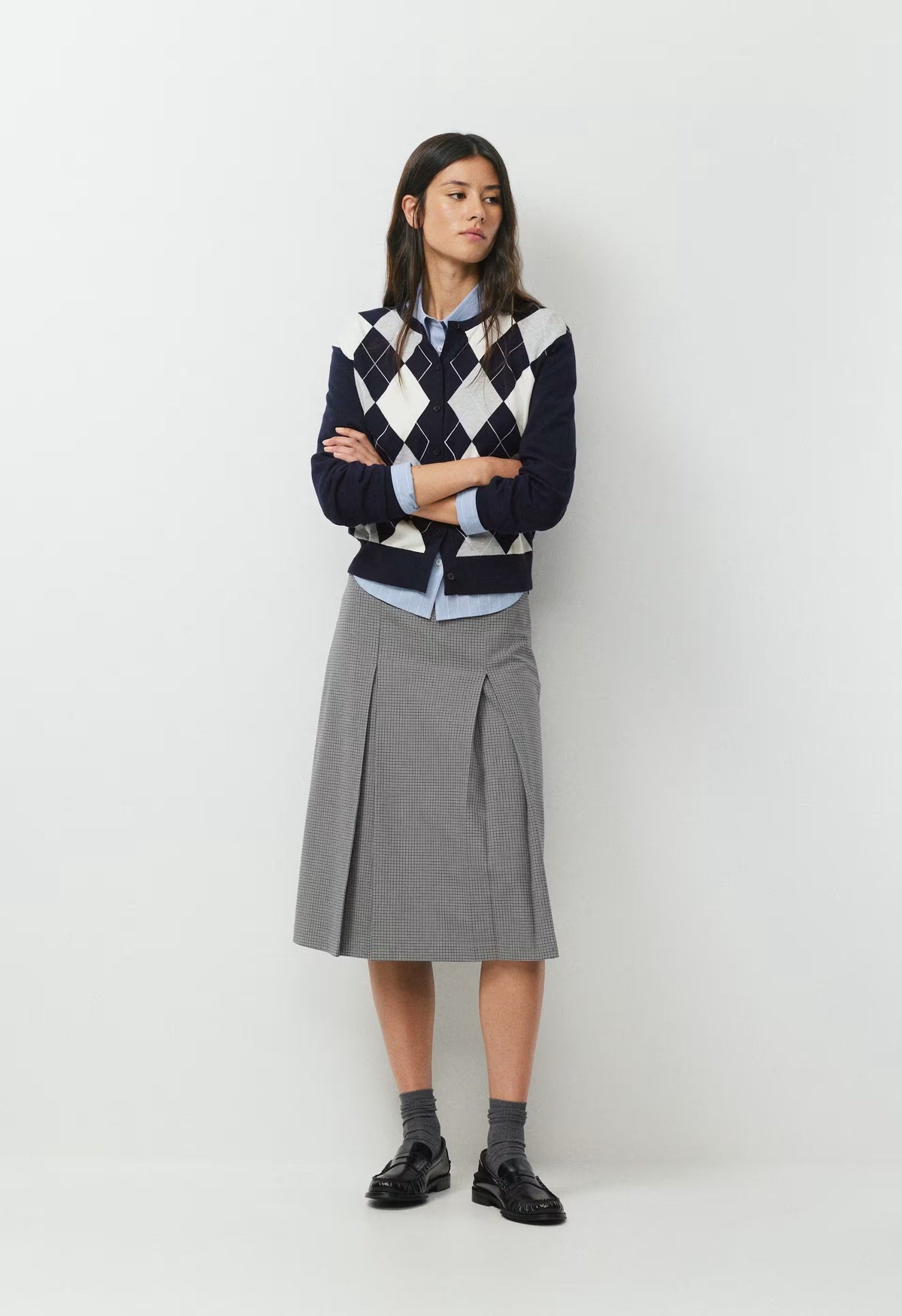 Passage Cardigan - Wonder Yarn - ADMIRAL NVY/LT BIRCH