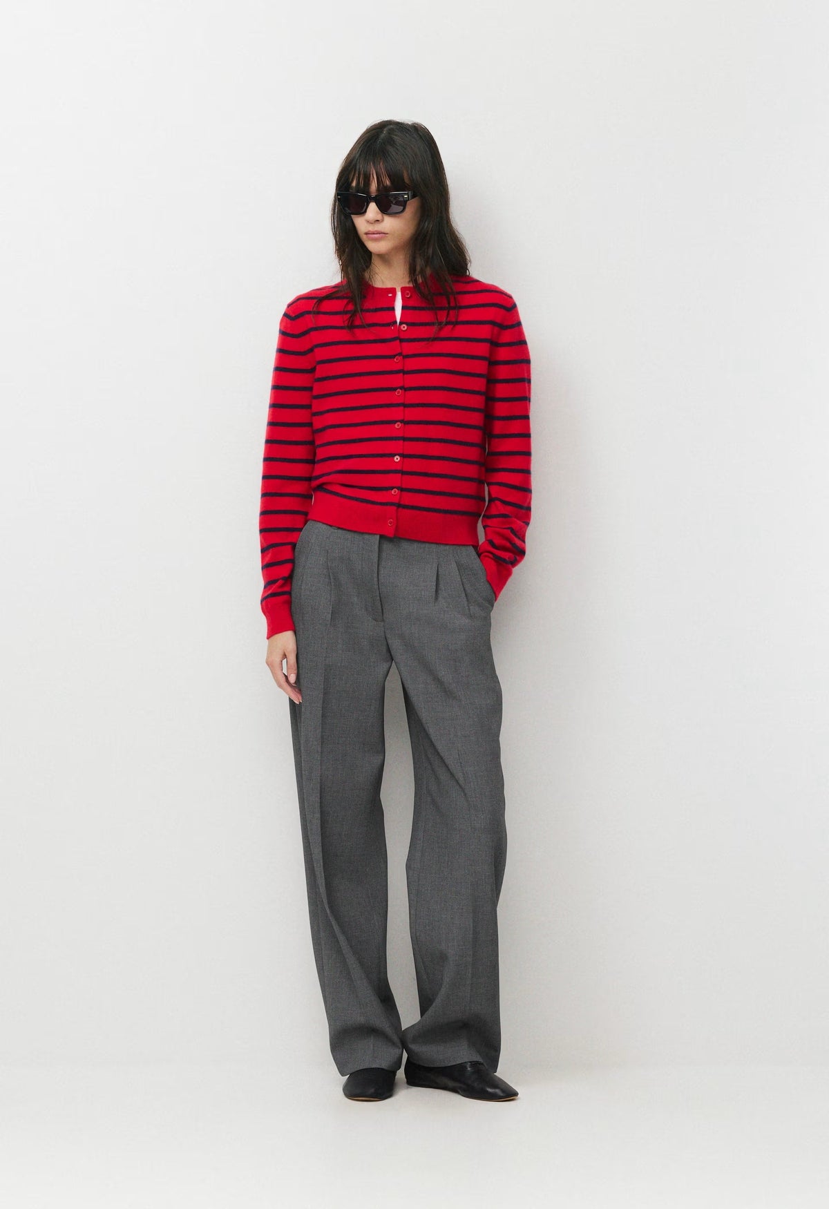 Bare Cashmere Noteworthy Cardigan - FLSHNG RD/ AD NAVY