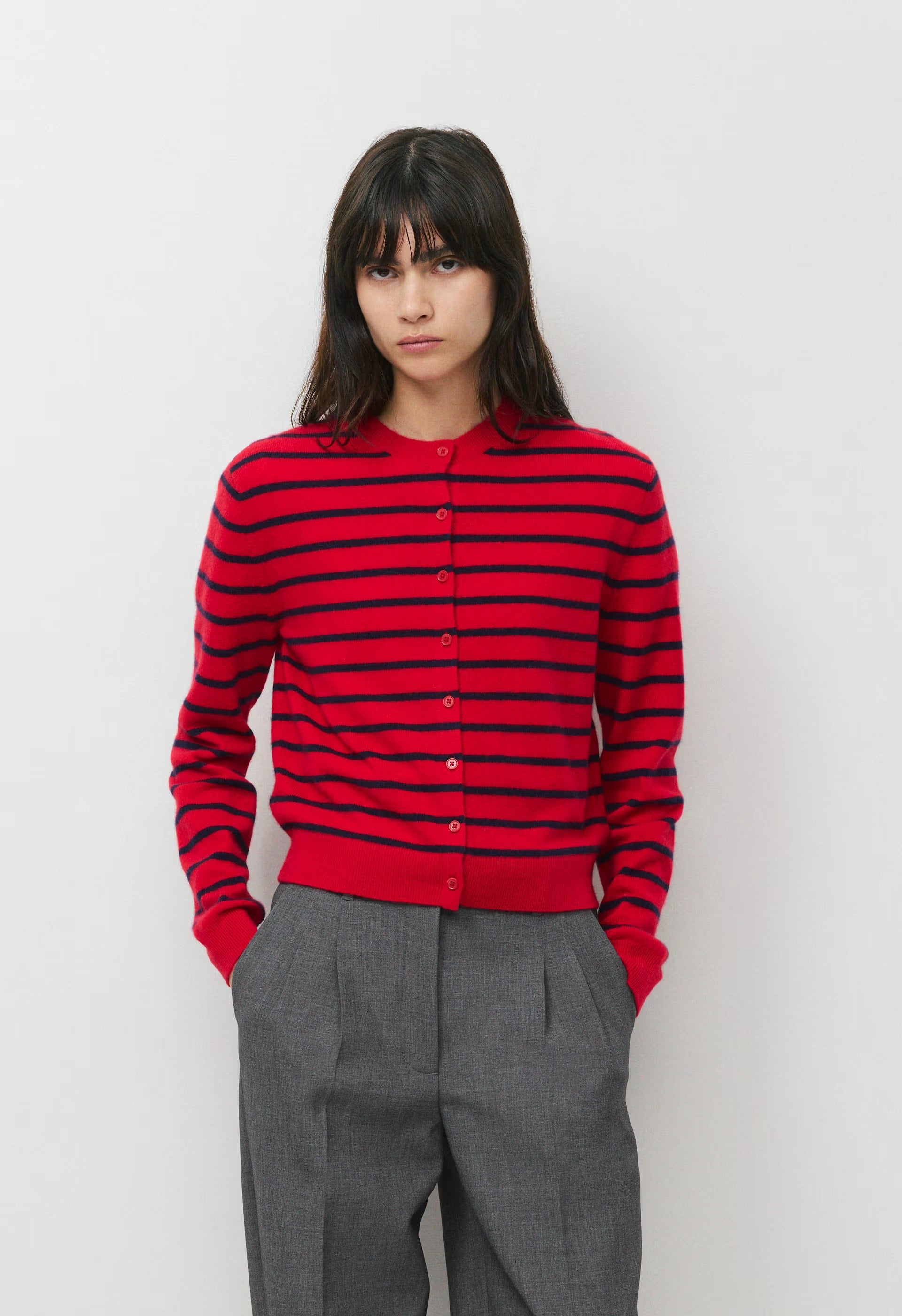 Bare Cashmere Noteworthy Cardigan - FLSHNG RD/ AD NAVY