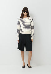 Bare Cashmere Cellini Sweater - LGHT BRCH/ADML NVY