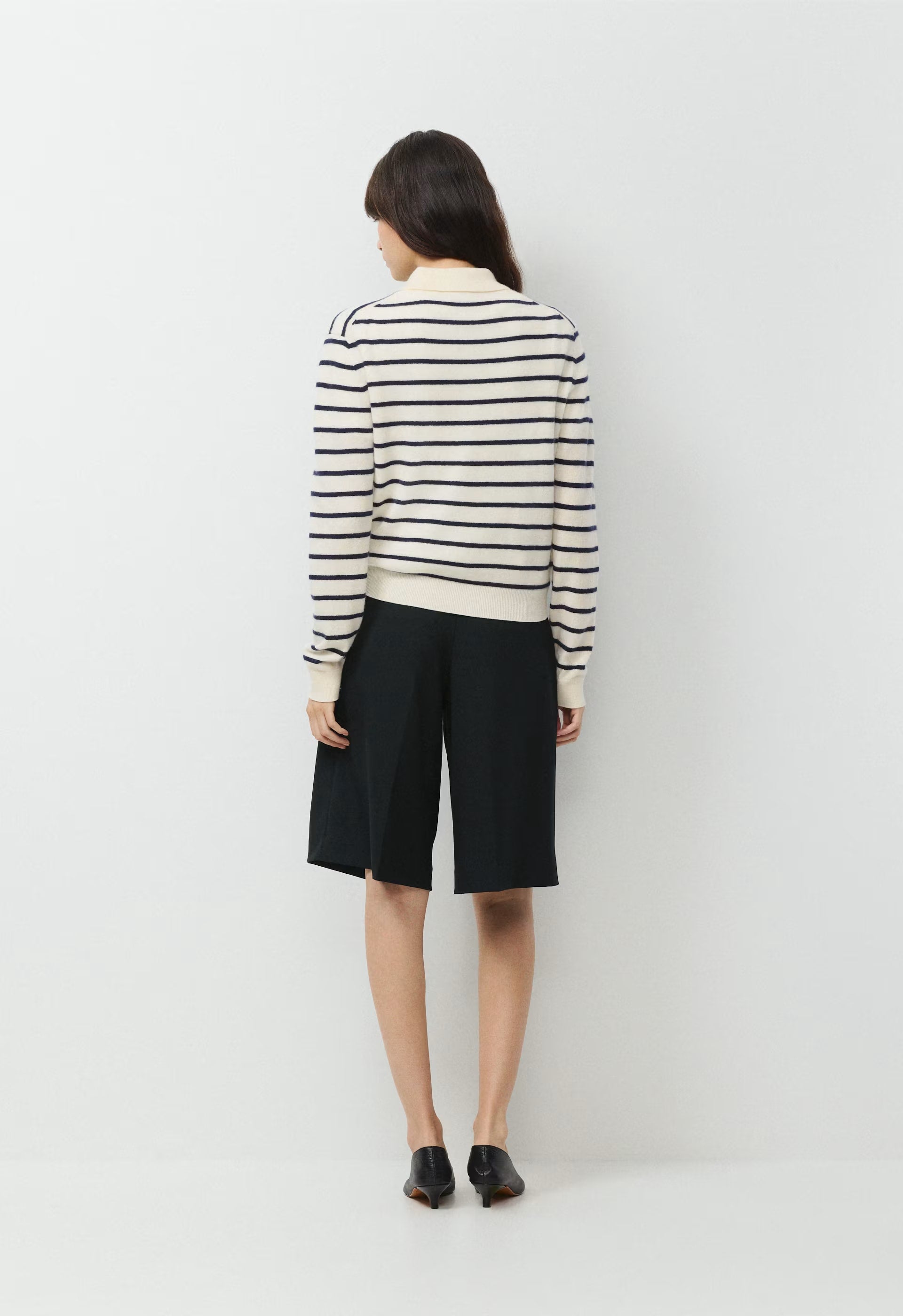 Bare Cashmere Cellini Sweater - LGHT BRCH/ADML NVY