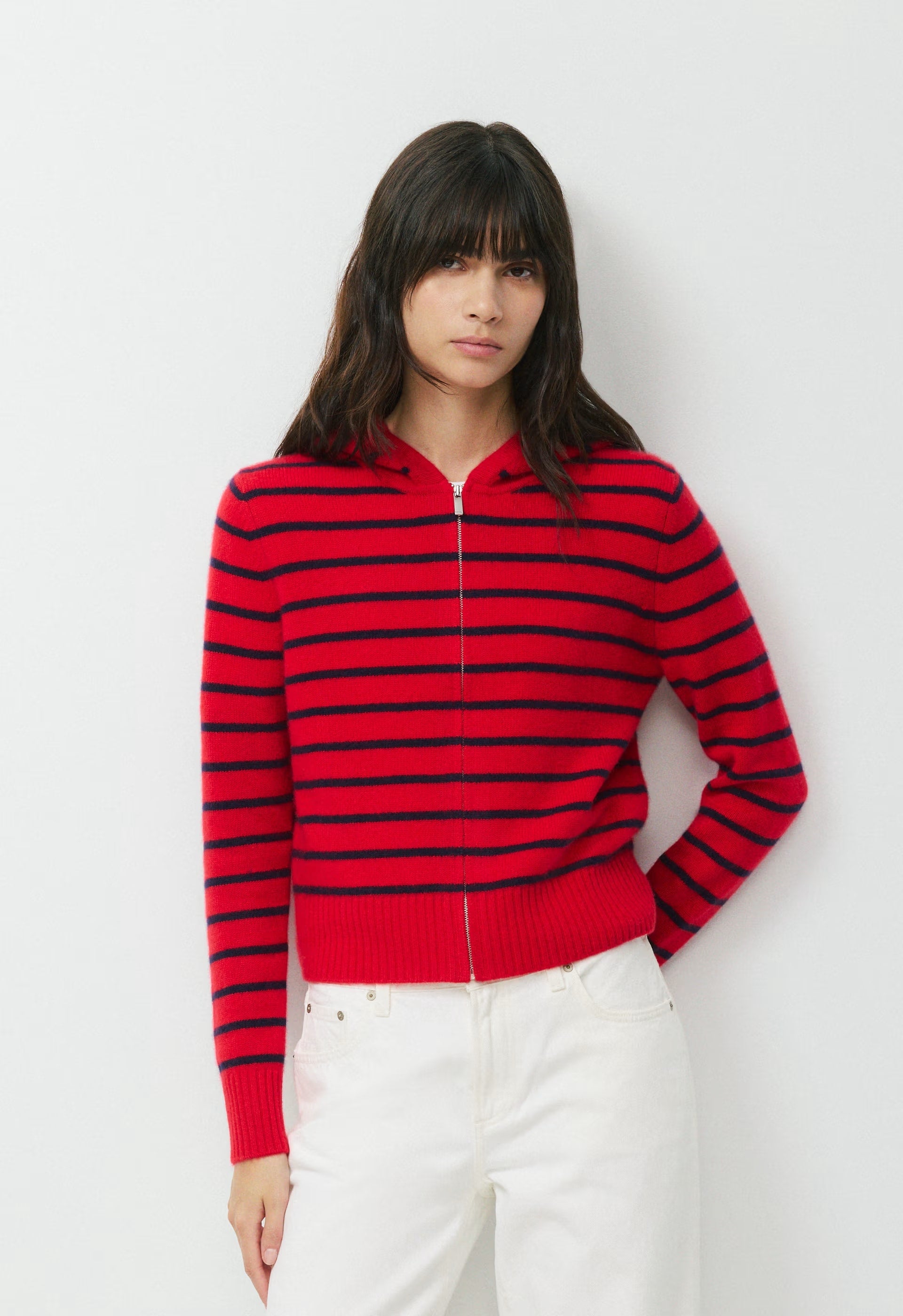 Essential Cashmere Idyllic Zip Hoodie - FLSHNG RD/ AD NAVY