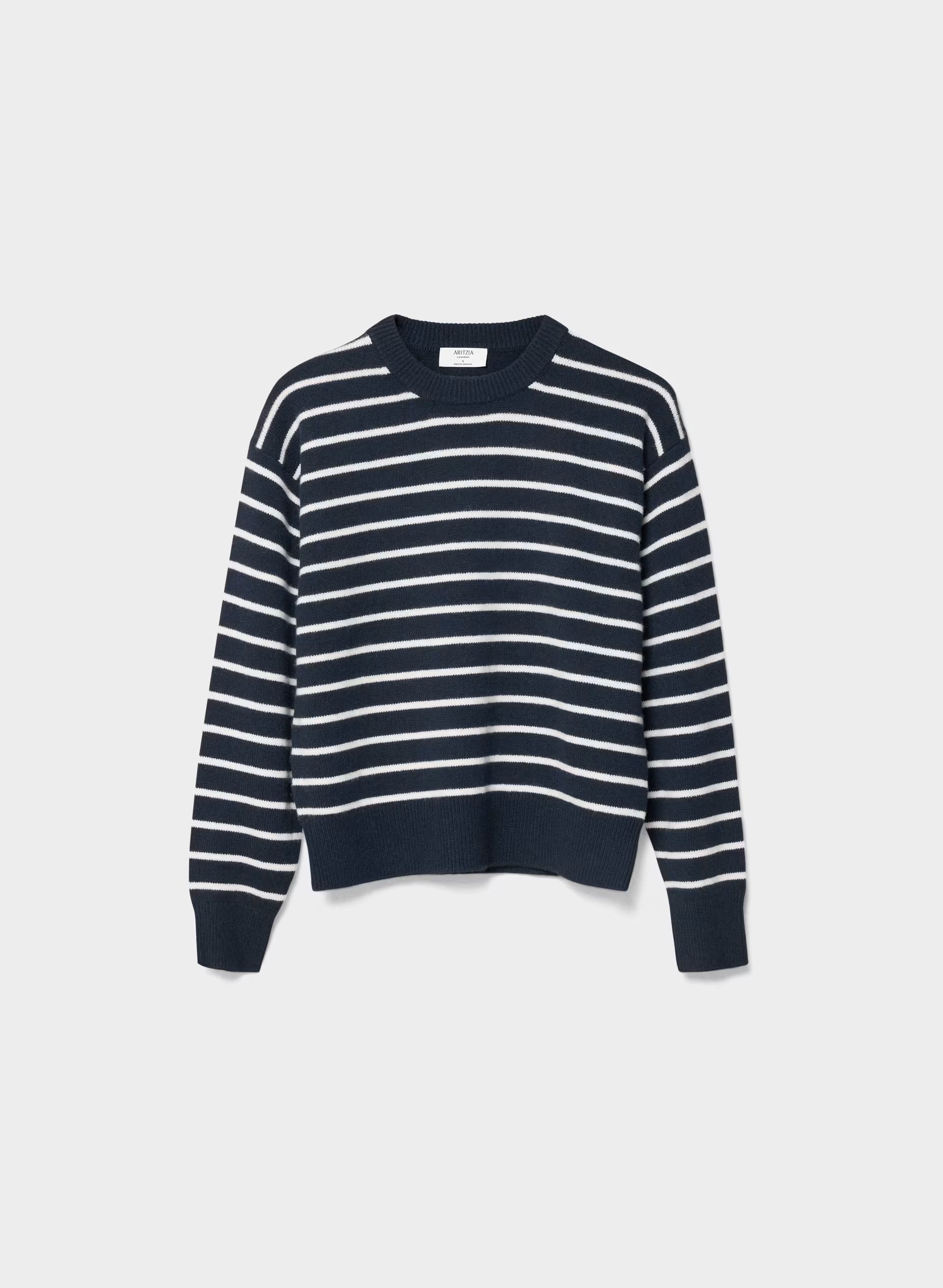 Essential Cashmere Relic Sweater - ADMIRAL NVY/LT BIRCH