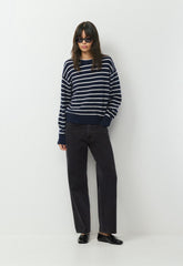 Essential Cashmere Relic Sweater - ADMIRAL NVY/LT BIRCH