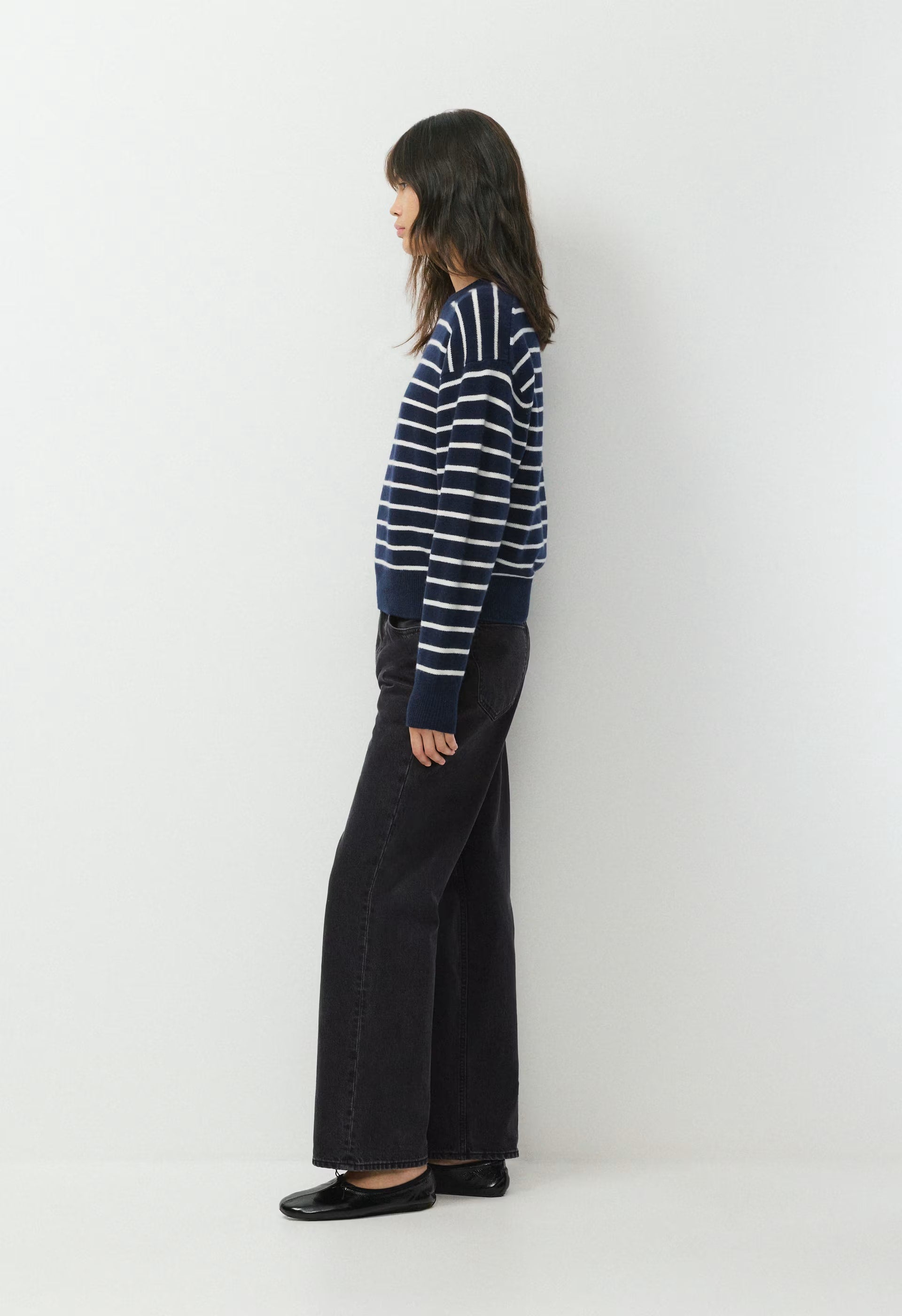 Essential Cashmere Relic Sweater - ADMIRAL NVY/LT BIRCH