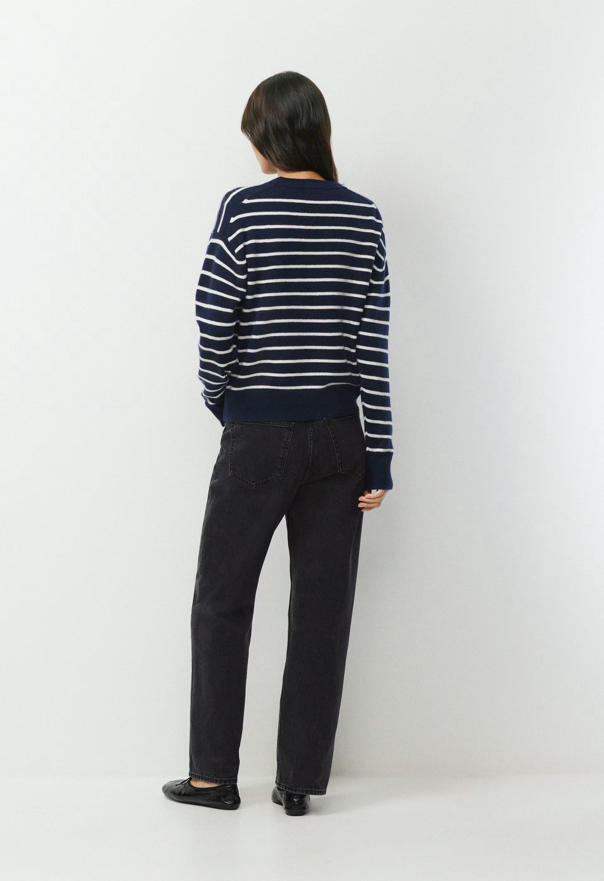 Essential Cashmere Relic Sweater - ADMIRAL NVY/LT BIRCH