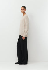 Bare Cashmere Meticulous Sweater - SPECKLED MRCN BEIGE
