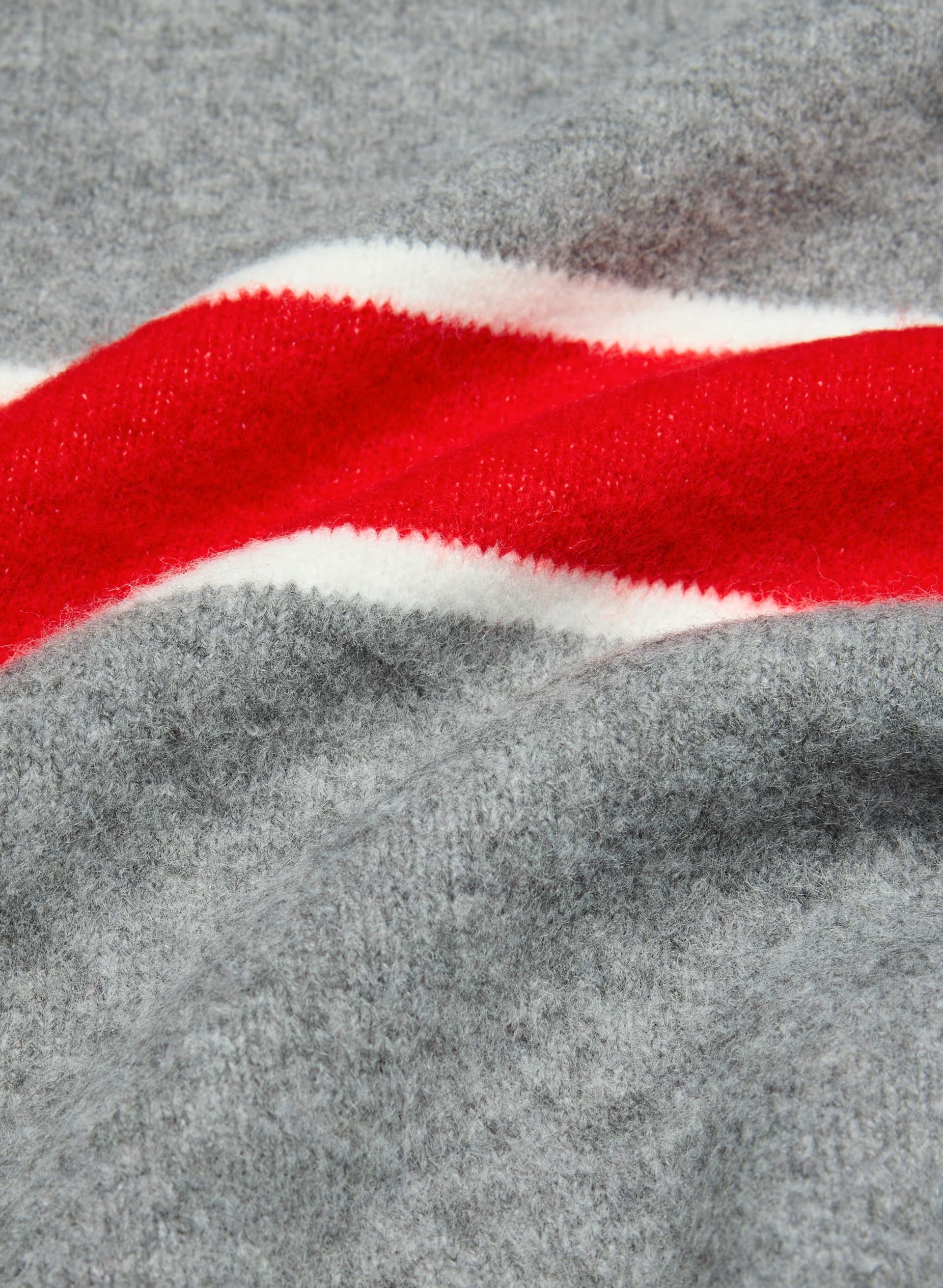 Axle Sweater - HTHR DRK GREY/FLNG RED