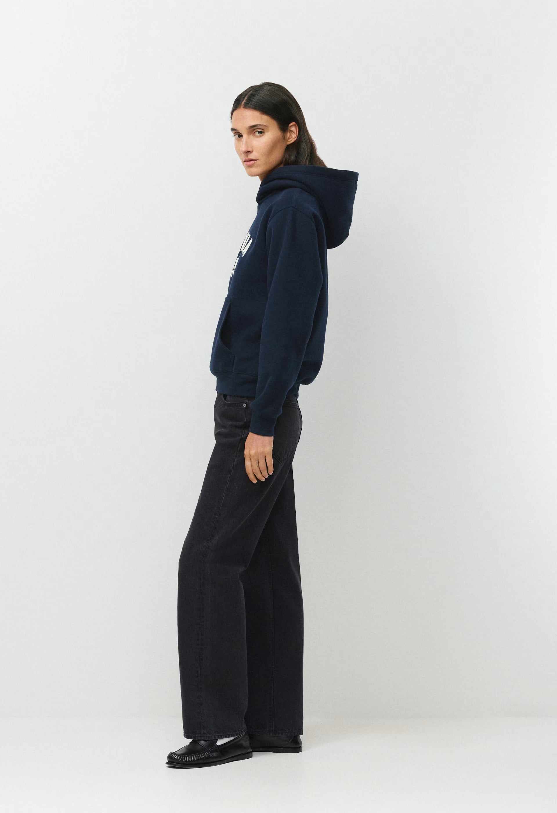 Cozy Sweatfleece Perfect Hoodie - ADMIRAL NVY/LT BIRCH
