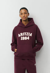 Cozy Sweatfleece Perfect Hoodie - GALA PLUM/ LT BIRCH
