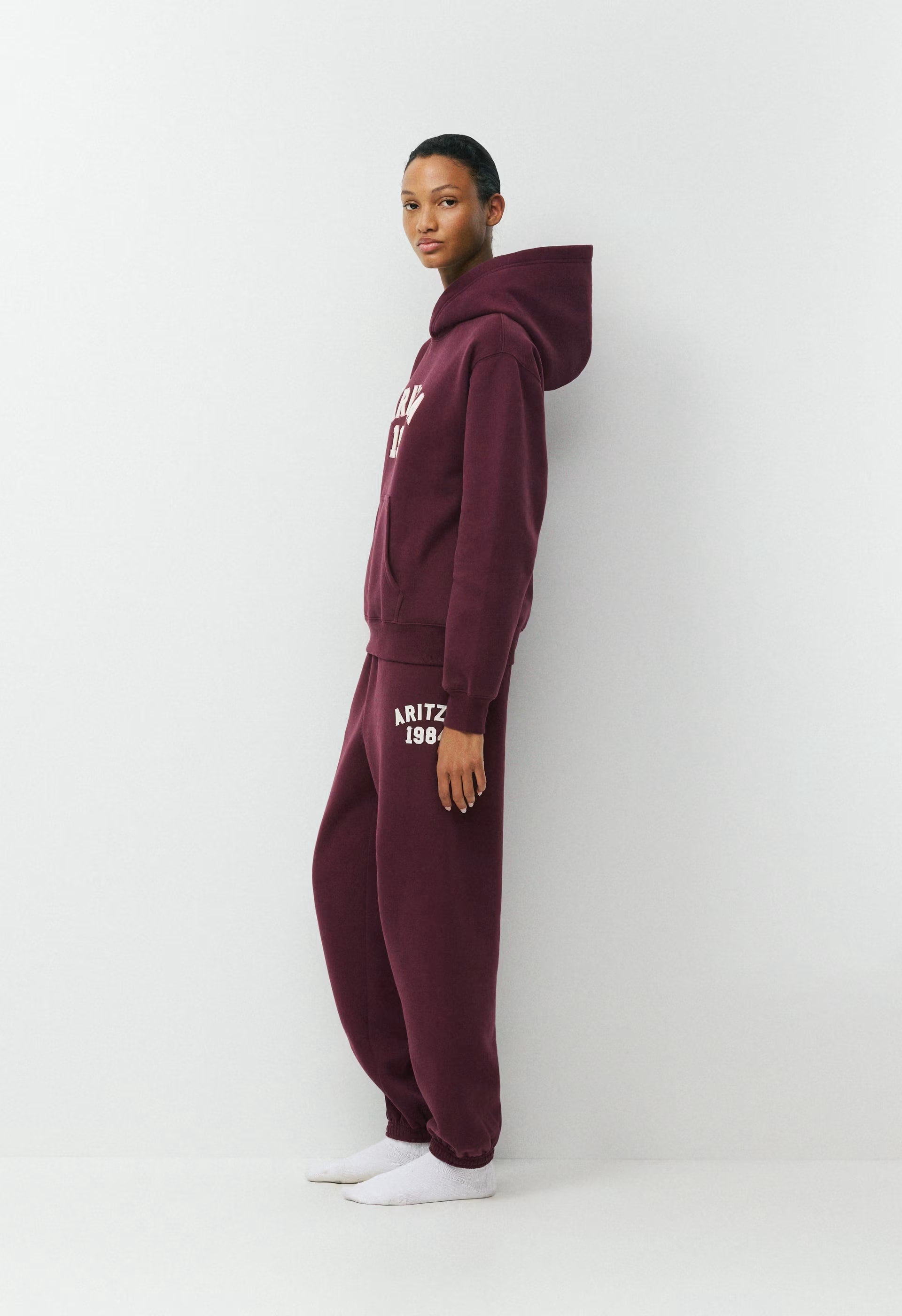 Cozy Sweatfleece Perfect Hoodie - GALA PLUM/ LT BIRCH