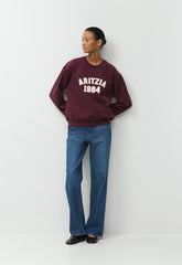 Cozy Sweatfleece Perfect Crew Sweatshirt - HEATHER CHROME/AD NAVY