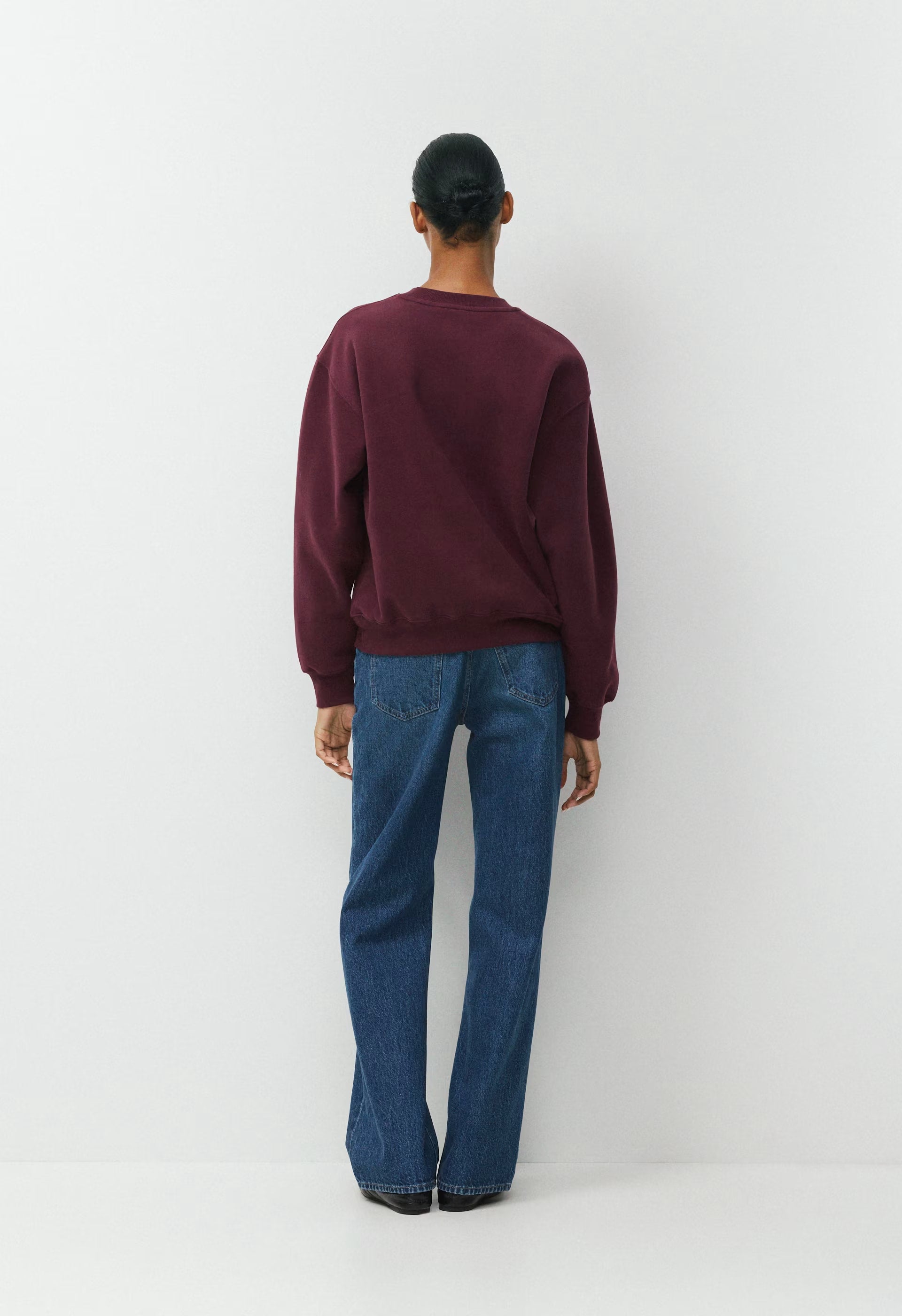 Cozy Sweatfleece Perfect Crew Sweatshirt - GALA PLUM/ LT BIRCH