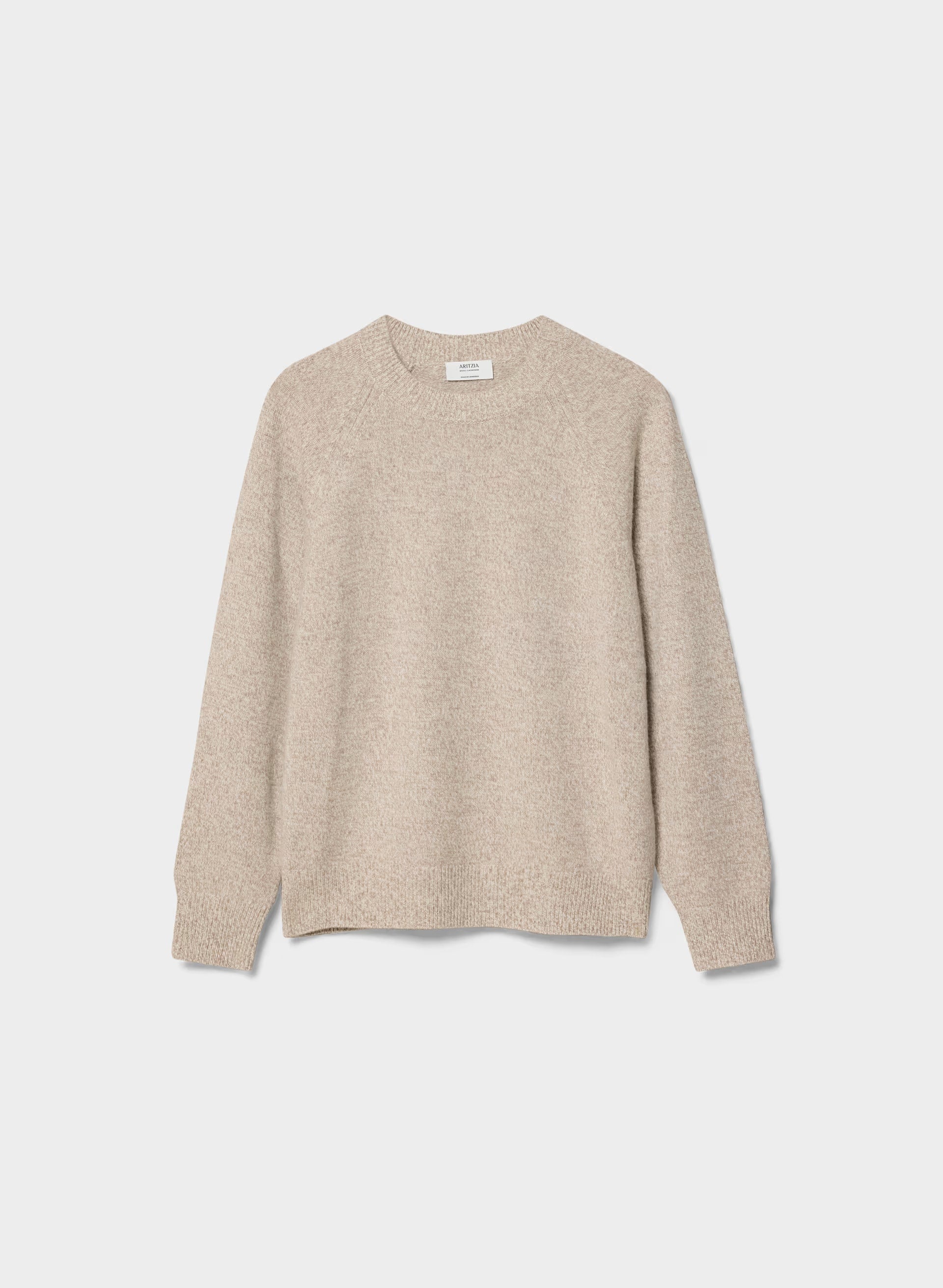 Essential Wool Cashmere Isabelle Sweater - HTR NMD TAUPE/WHITE