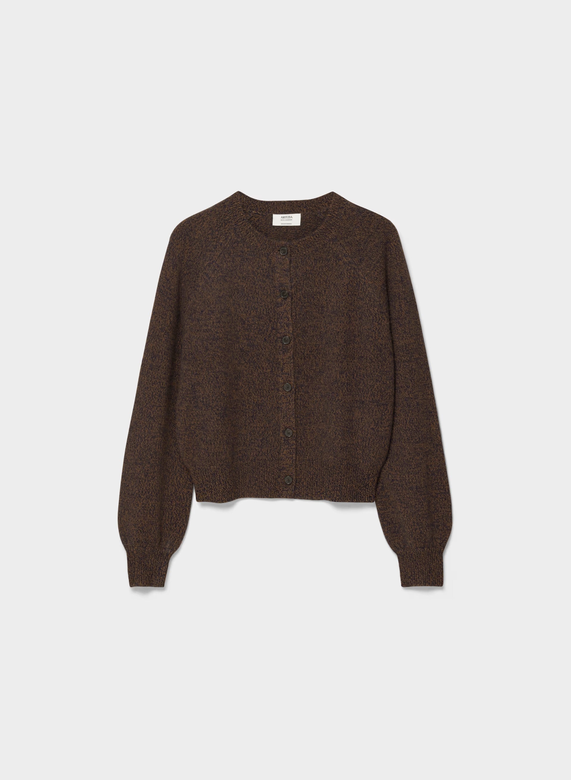 Essential Wool Cashmere London Cardigan - NAVY/ CHOCLTR BROWN