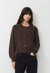 Essential Wool Cashmere London Cardigan - NAVY/ CHOCLTR BROWN