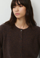 Essential Wool Cashmere London Cardigan - NAVY/ CHOCLTR BROWN