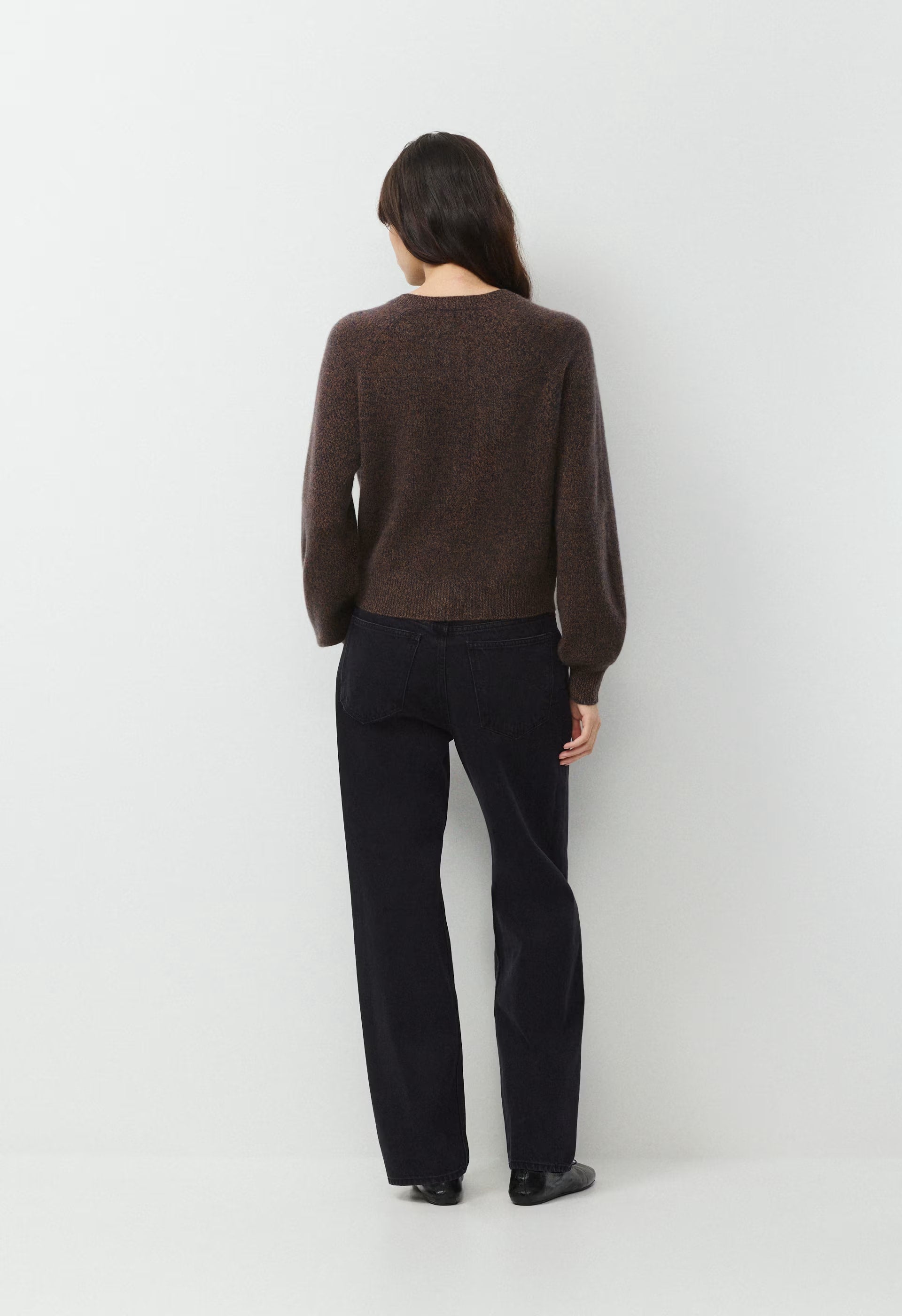 Essential Wool Cashmere London Cardigan - NAVY/ CHOCLTR BROWN