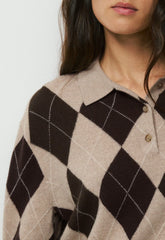 Bare Merino Wool Aspect Polo Sweater - H ND TPE/CC NB BRWN