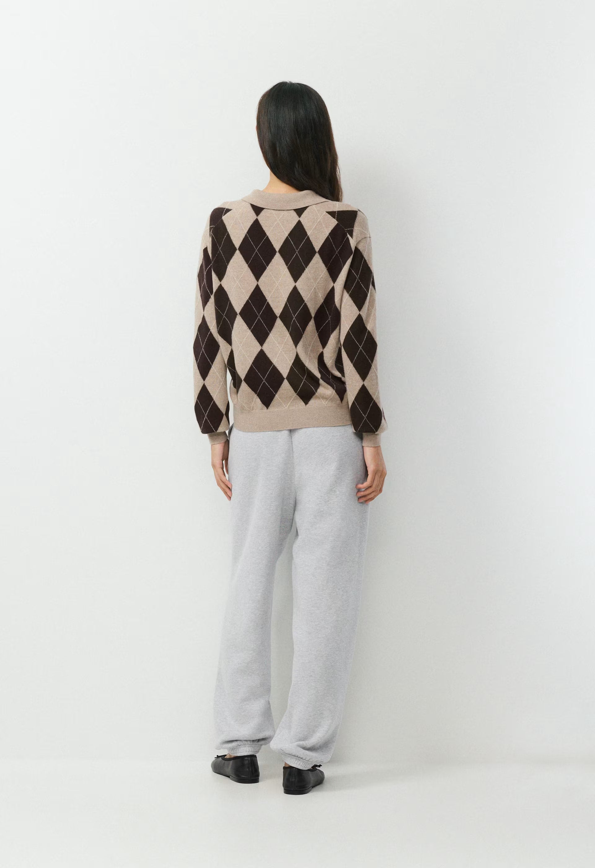 Bare Merino Wool Aspect Polo Sweater - H ND TPE/CC NB BRWN