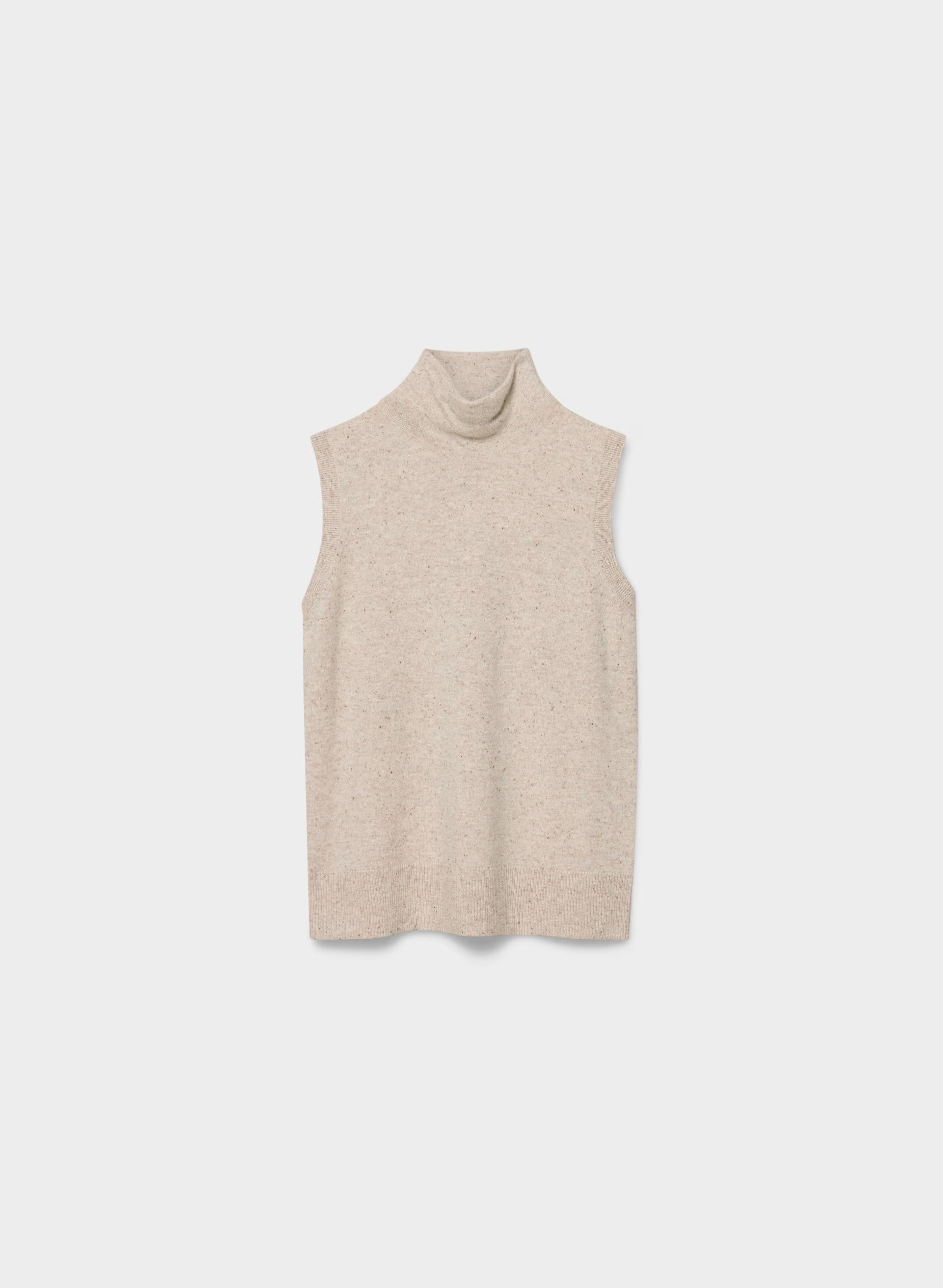 Bare Cashmere Opus Mockneck - SPECKLED MRCN BEIGE