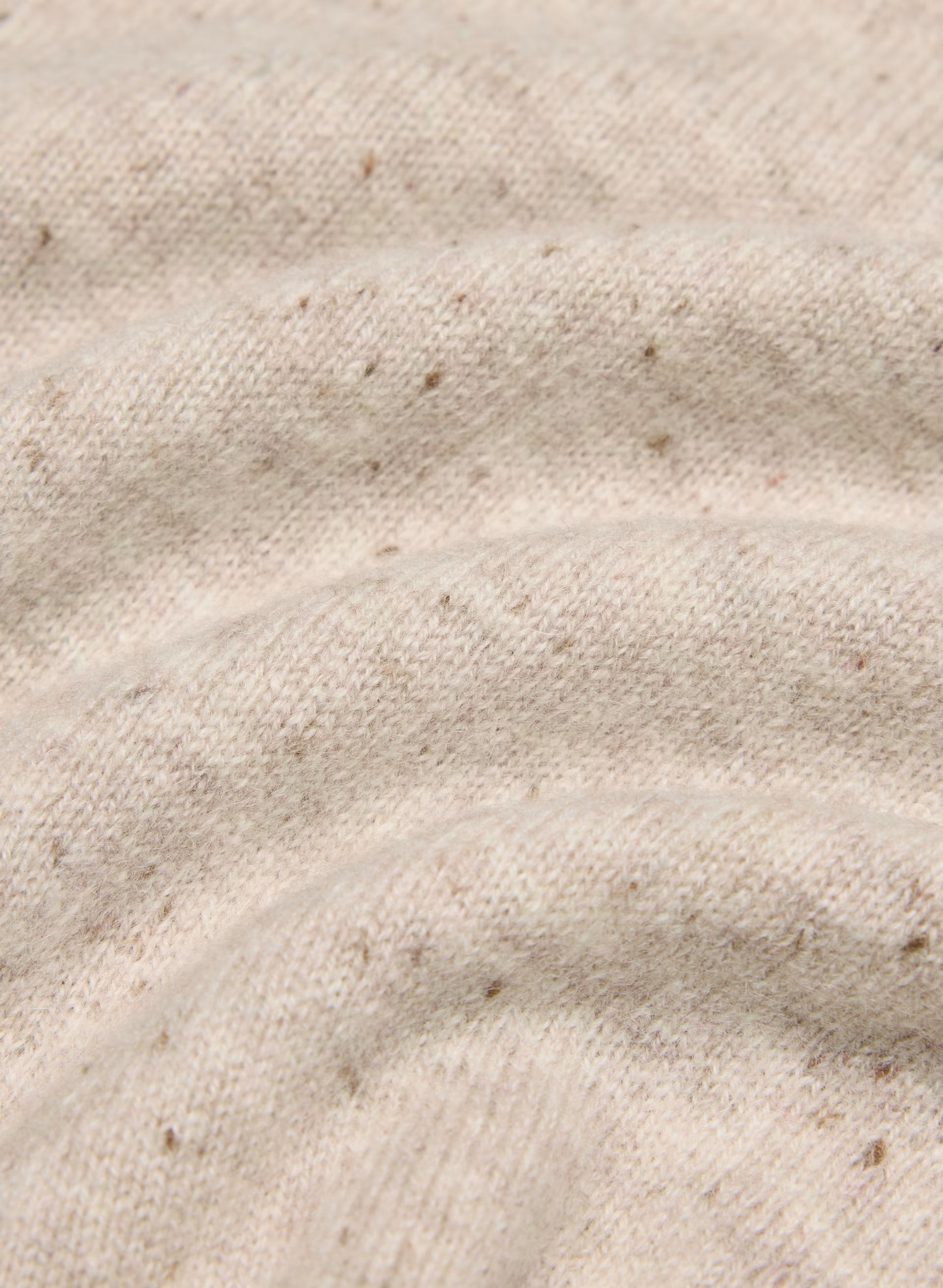 Bare Cashmere Opus Mockneck - SPECKLED MRCN BEIGE