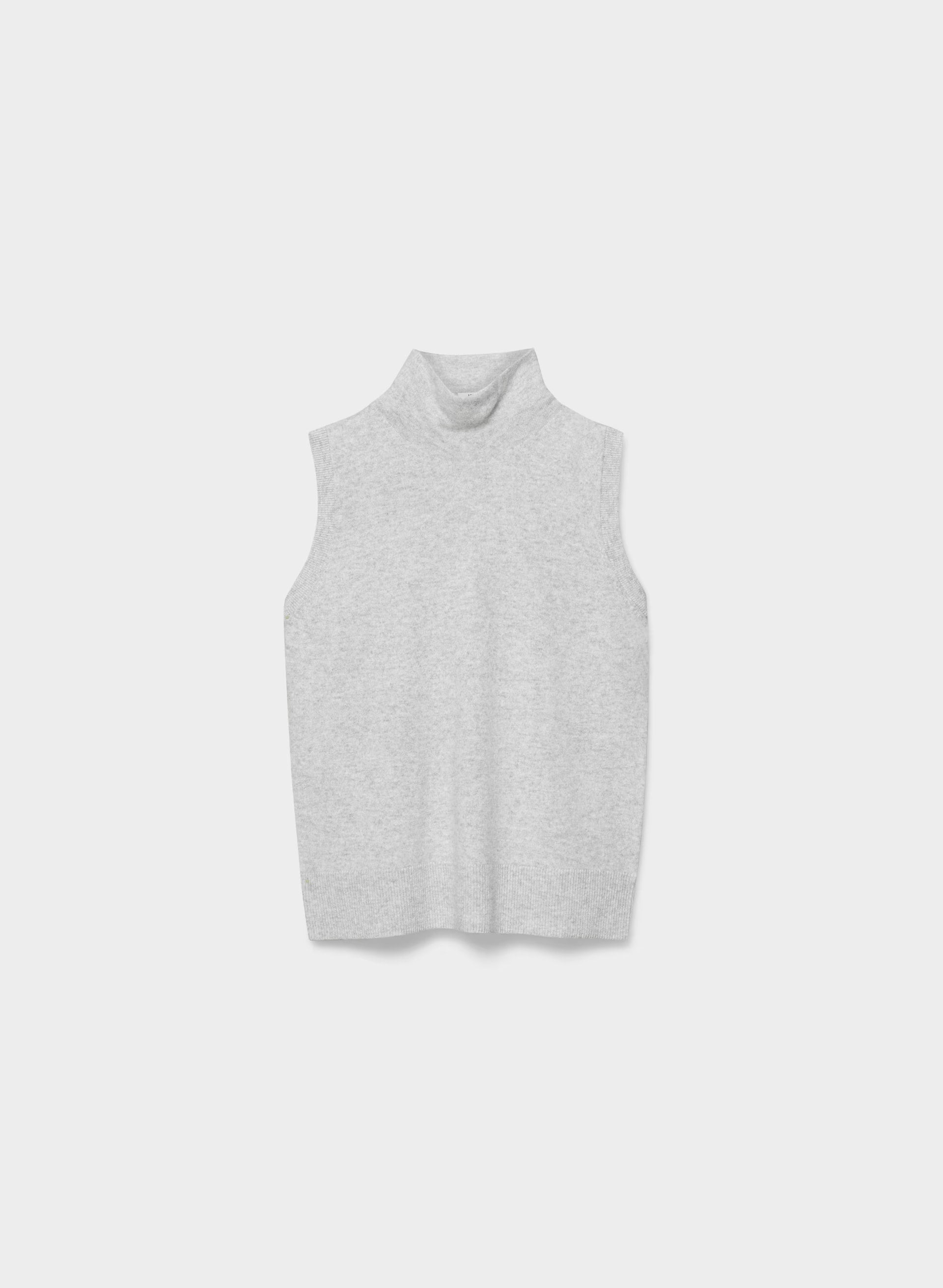 Bare Cashmere Opus Mockneck - HEATHER CHROME