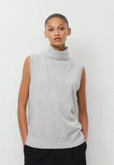 Bare Cashmere Opus Mockneck - HEATHER CHROME
