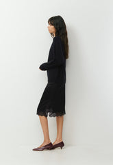 Essential Wool Cashmere Isabelle Sweater - BLACK
