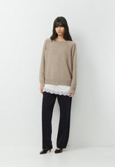 Essential Wool Cashmere Isabelle Sweater - HEATHER NOMAD TAUPE