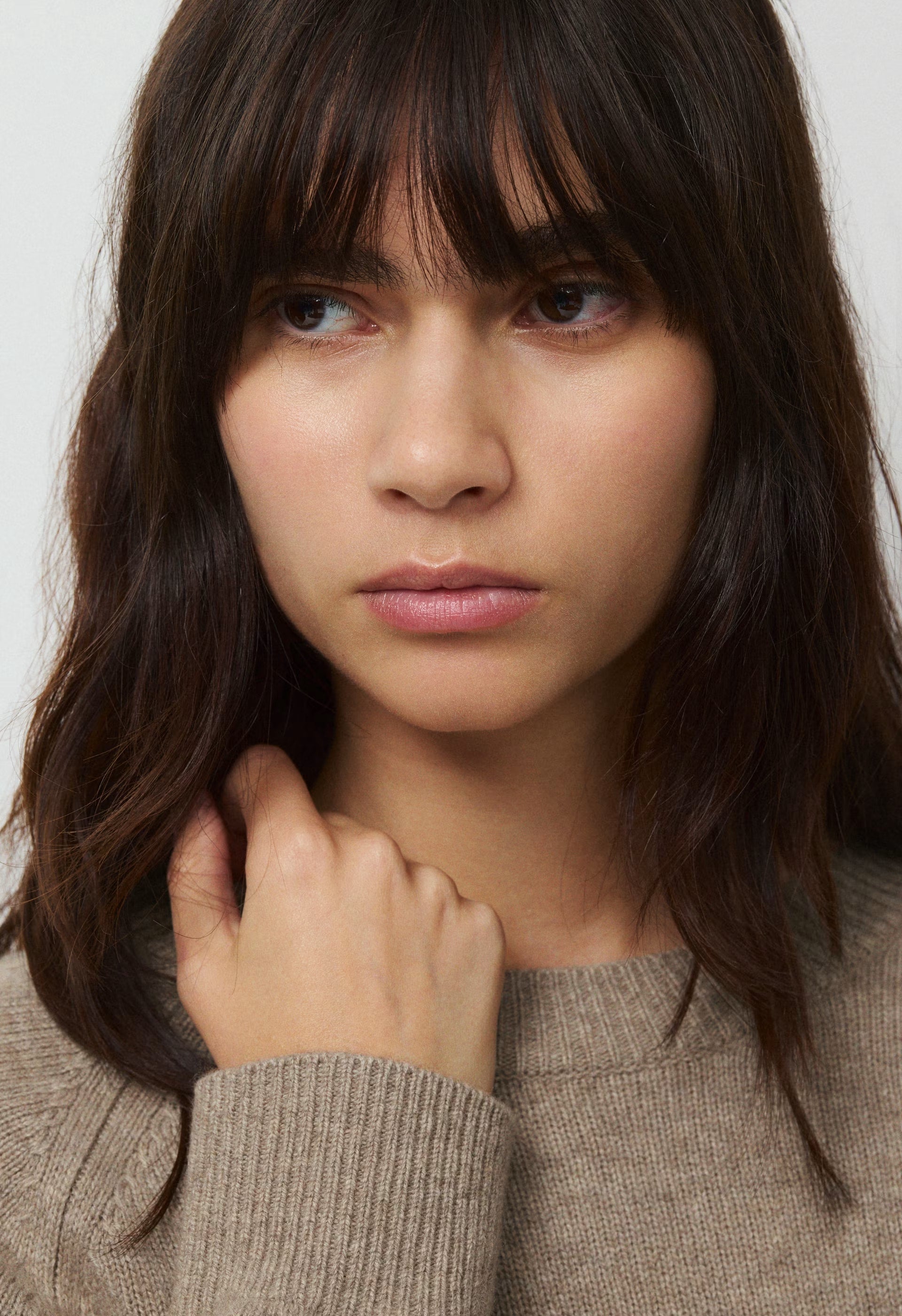 Essential Wool Cashmere Isabelle Sweater - HEATHER NOMAD TAUPE