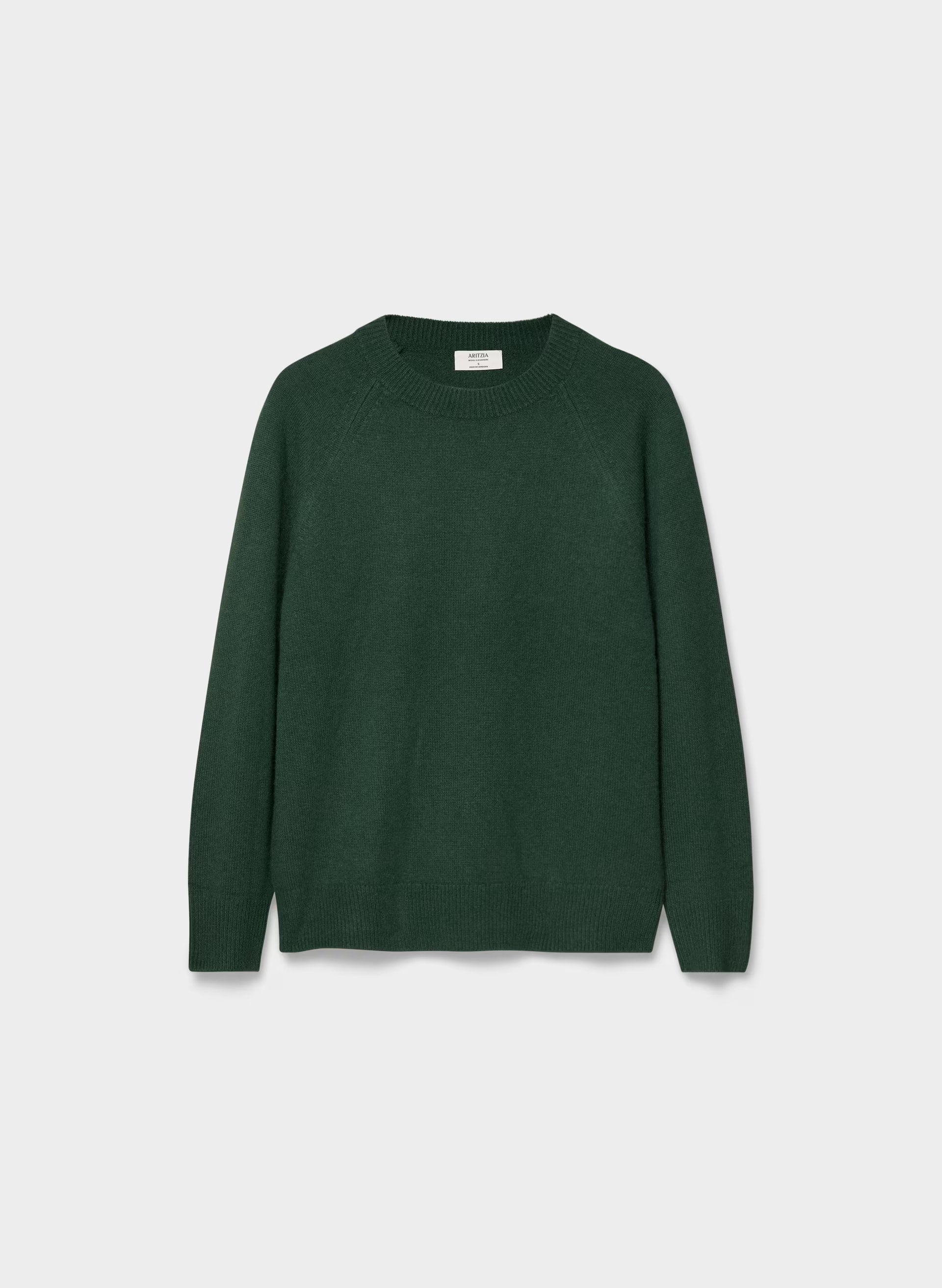 Essential Wool Cashmere Isabelle Sweater - FIGTREE GREEN