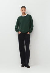 Essential Wool Cashmere Isabelle Sweater - FIGTREE GREEN