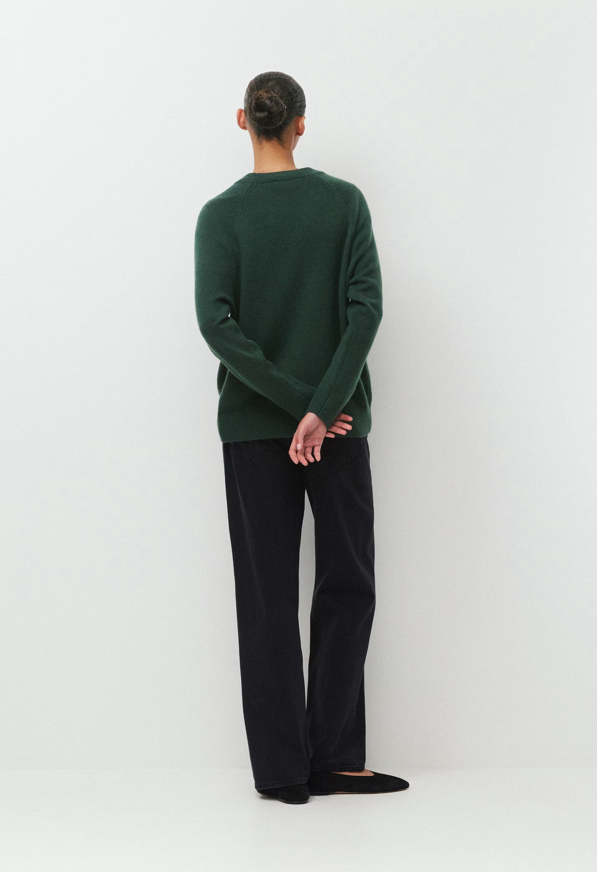 Essential Wool Cashmere Isabelle Sweater - FIGTREE GREEN