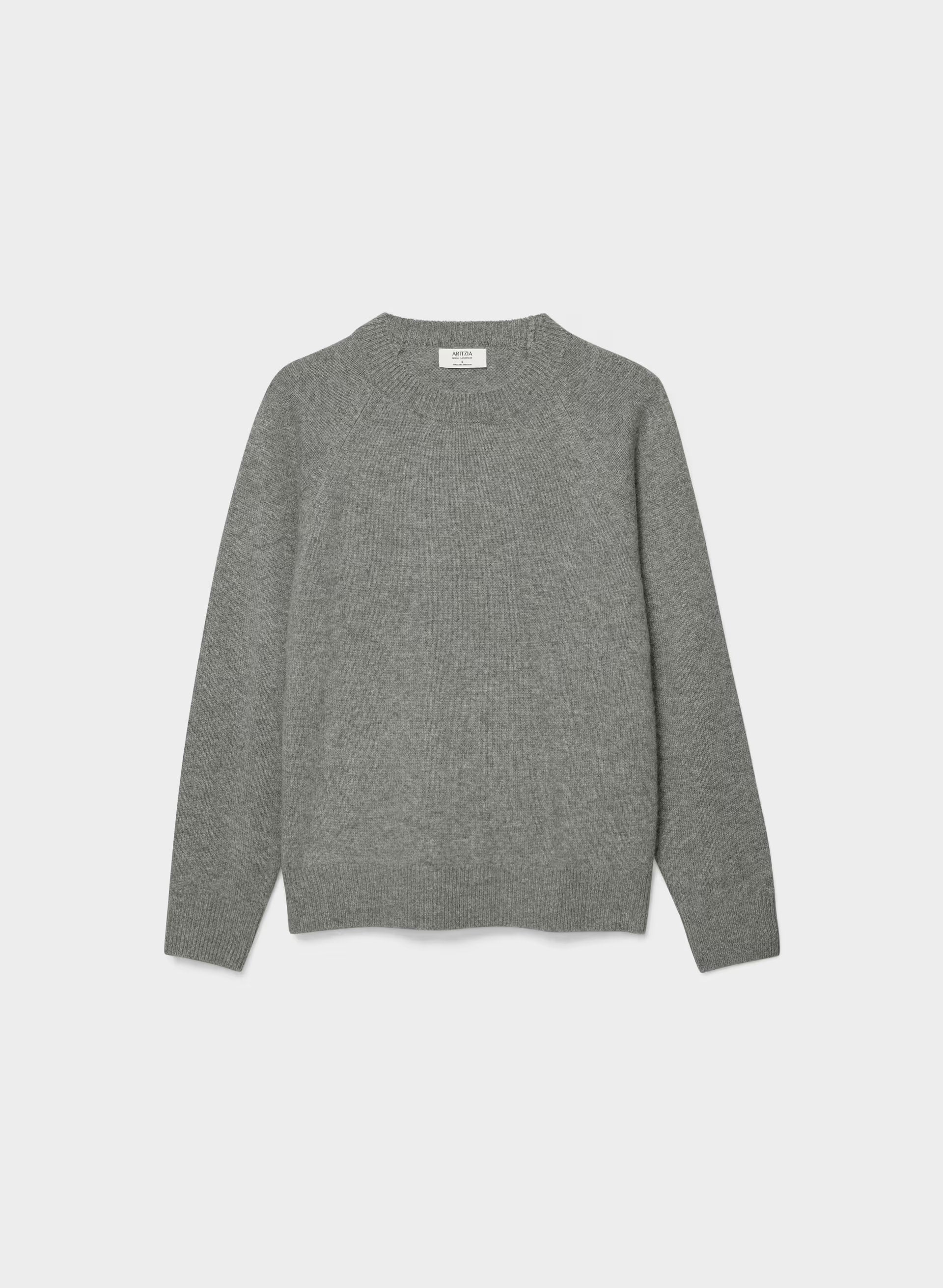 Essential Wool Cashmere Isabelle Sweater - HEATHER DARK GREY