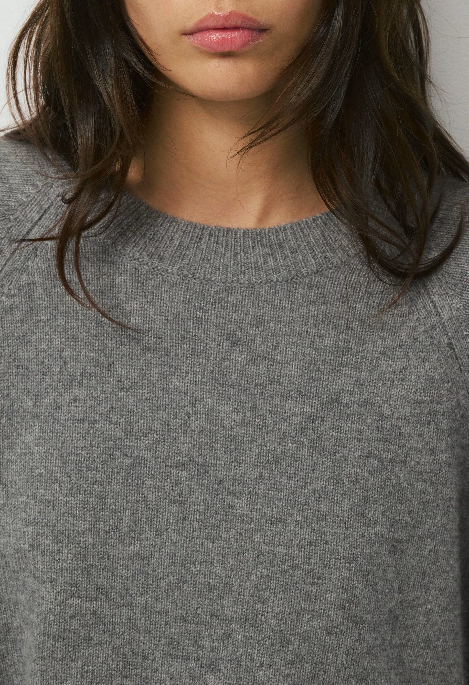 Essential Wool Cashmere Isabelle Sweater - HEATHER DARK GREY