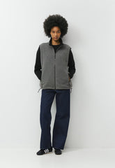 Riverbend Vest - Bigfoot Fleece - HEATHER RIDGE GREY