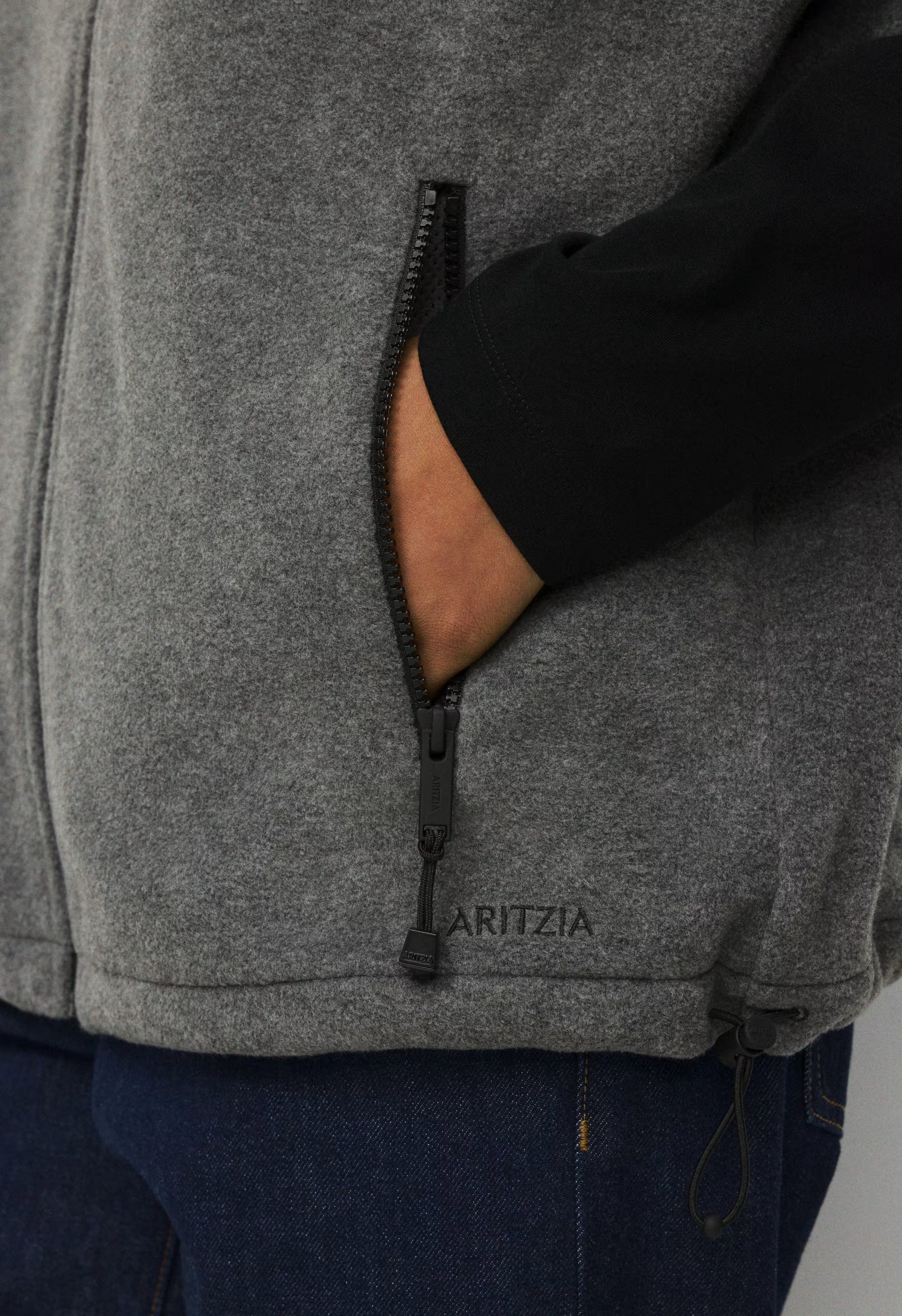 Riverbend Vest - Bigfoot Fleece - HEATHER RIDGE GREY