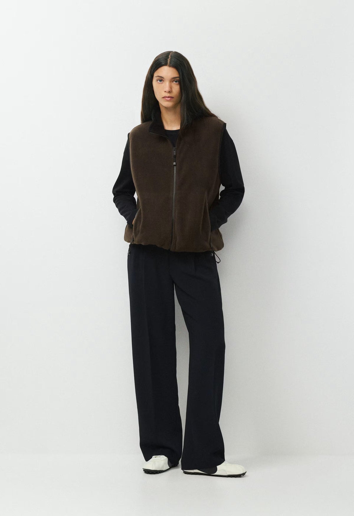 Riverbend Vest - Bigfoot Fleece - CACAO NIB BROWN