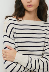 Essential Wool Cashmere Gable Sweater - LGHT BRCH/ADML NVY