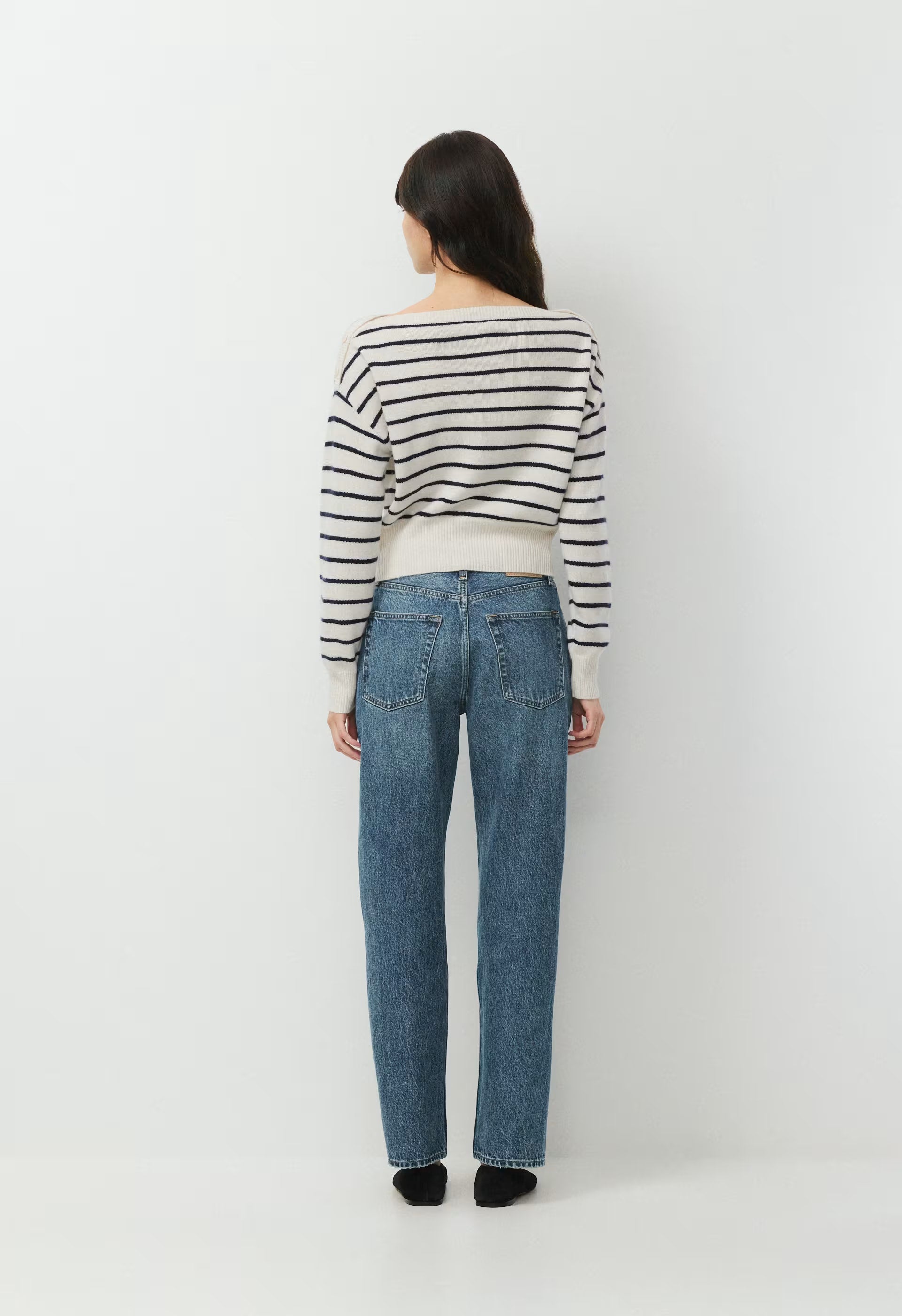 Essential Wool Cashmere Gable Sweater - LGHT BRCH/ADML NVY
