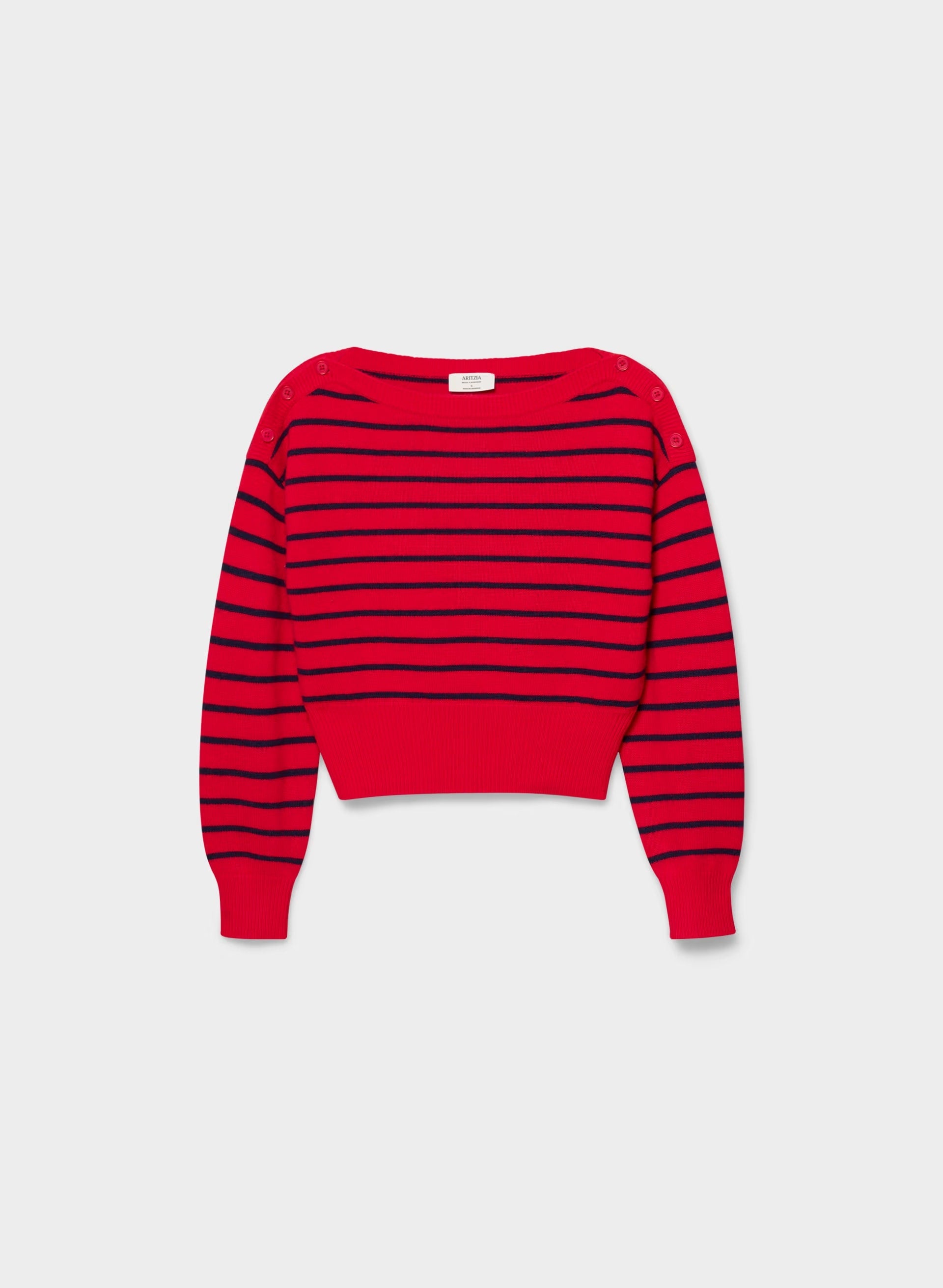 Essential Wool Cashmere Gable Sweater - FLSHNG RD/ AD NAVY