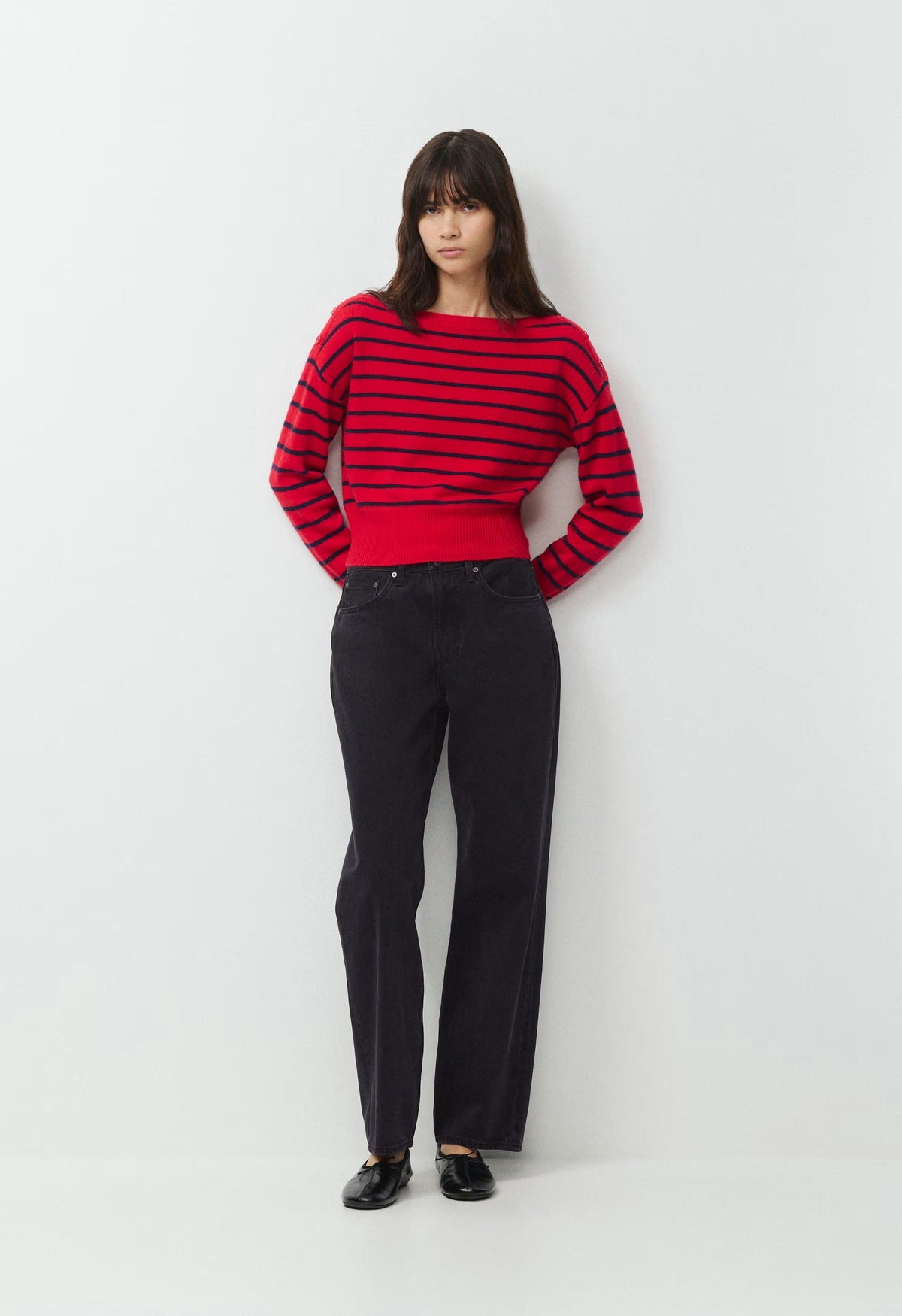 Essential Wool Cashmere Gable Sweater - FLSHNG RD/ AD NAVY