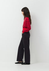 Essential Wool Cashmere Gable Sweater - FLSHNG RD/ AD NAVY