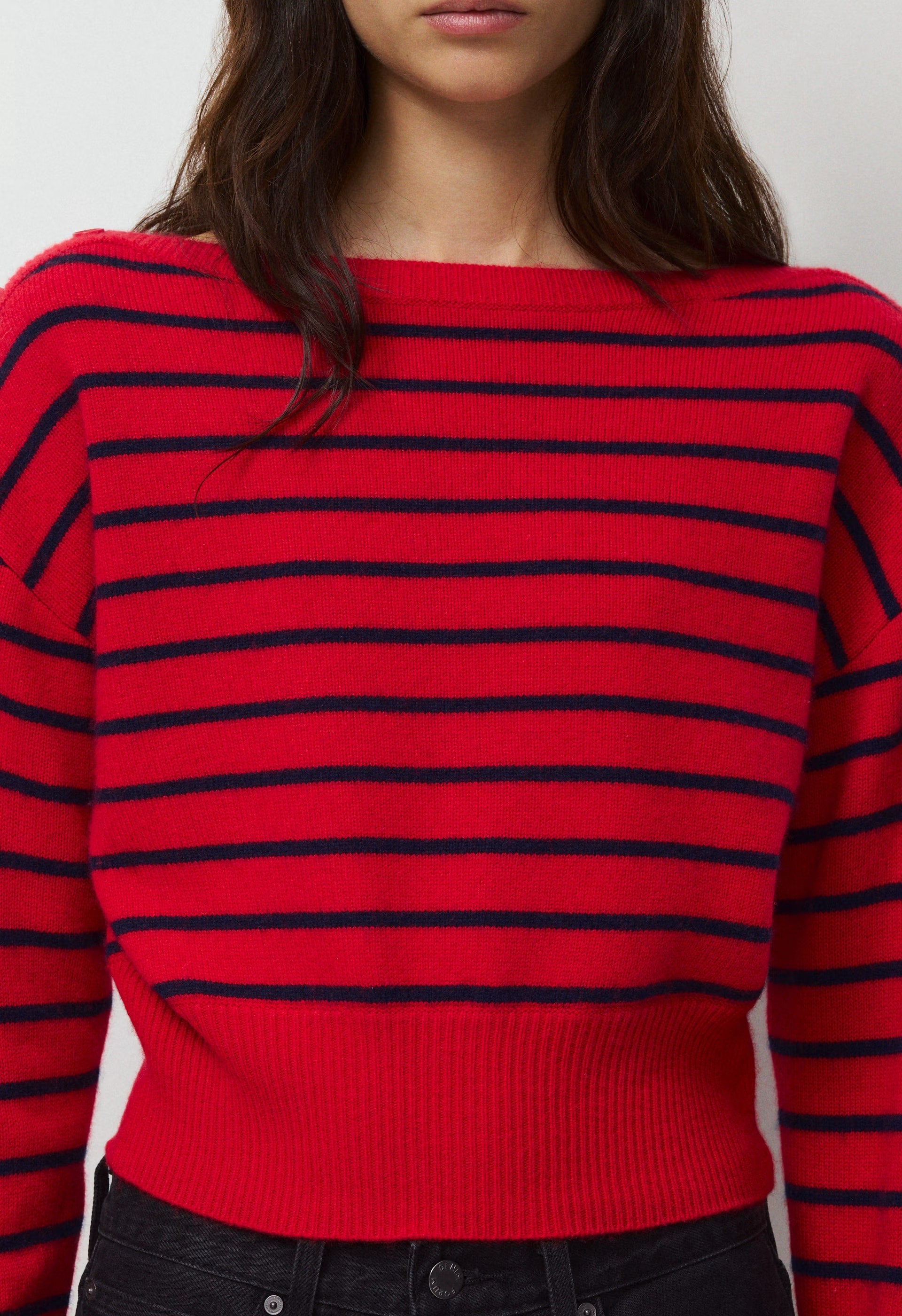 Essential Wool Cashmere Gable Sweater - FLSHNG RD/ AD NAVY