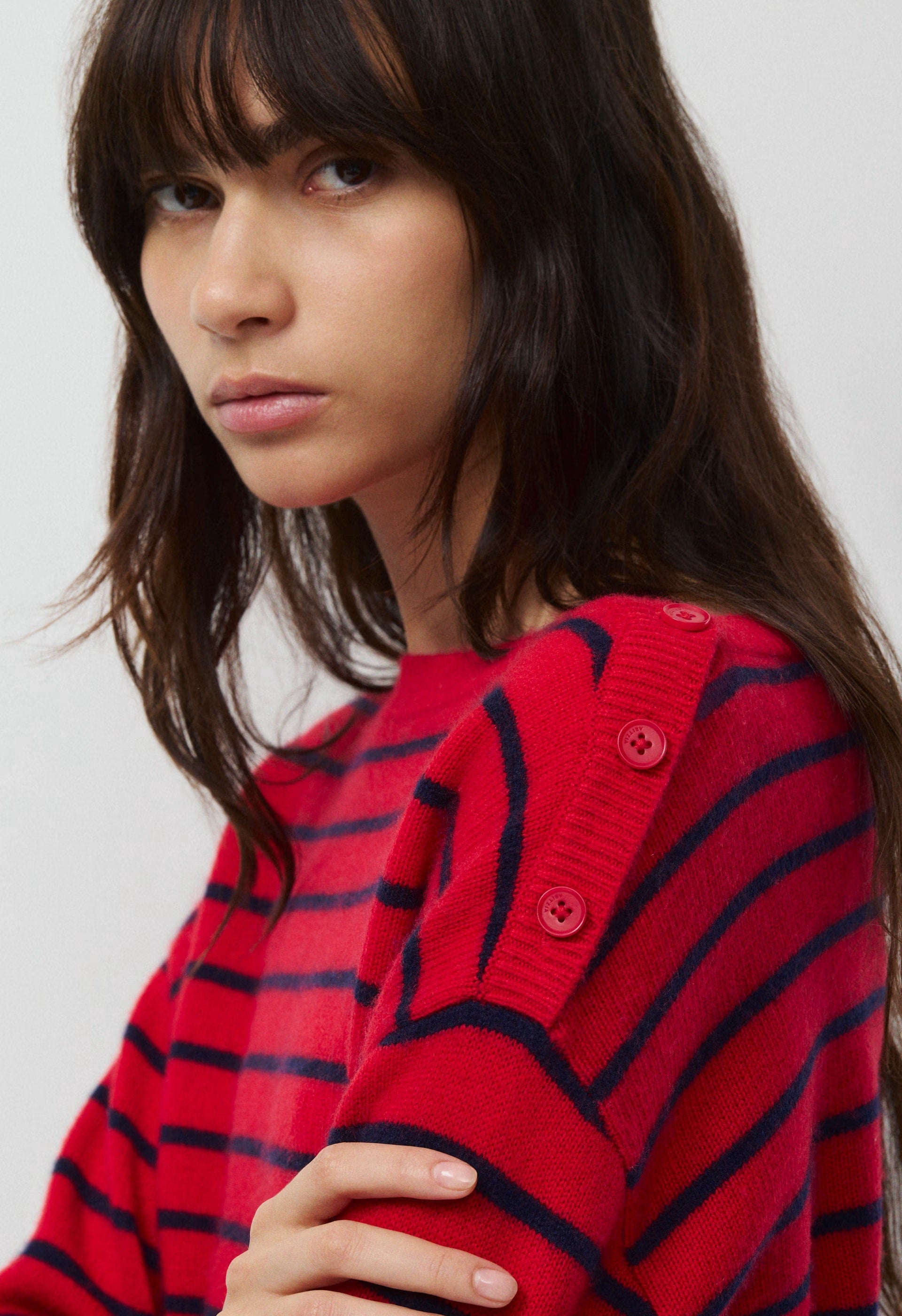 Essential Wool Cashmere Gable Sweater - FLSHNG RD/ AD NAVY